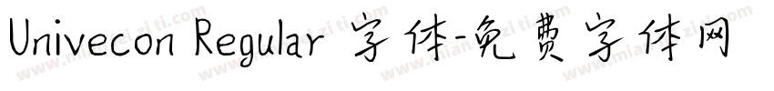 Univecon Regular 字体字体转换